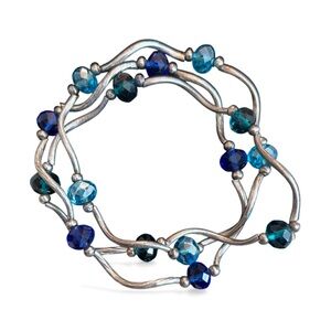 Blue Beaded Bracelet Set